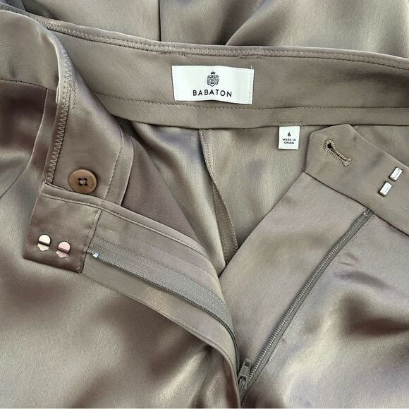 Aritzia Babaton Refined Satin Cargo Pant in Ashen - Picture 10 of 12